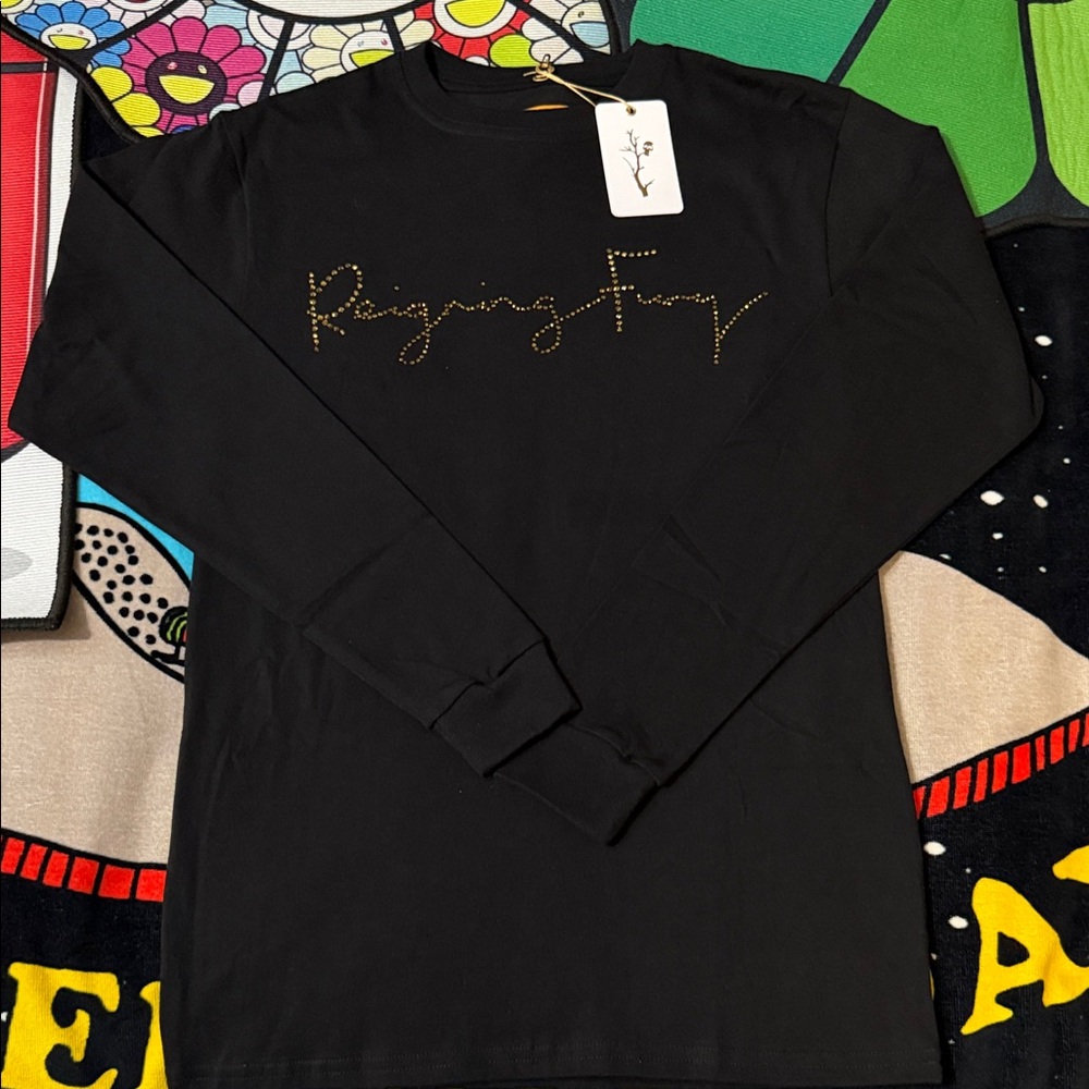 Reigning Fury: Rhinestone Script Long Sleeve